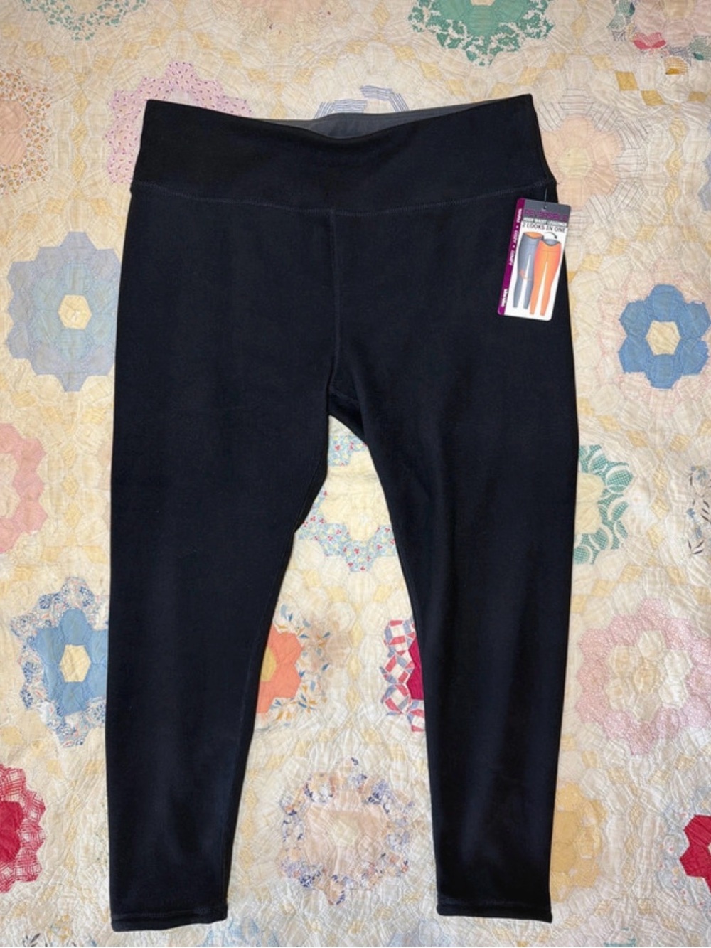 Reversible Women's High-Waist Black Active Leggings